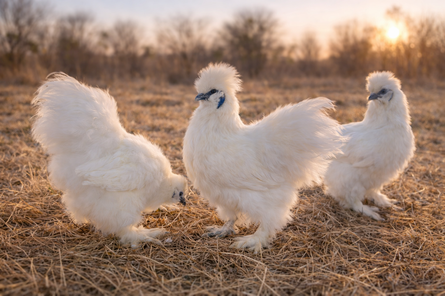 Silkie Fertile Hatching Eggs - 3 Count - Pure White