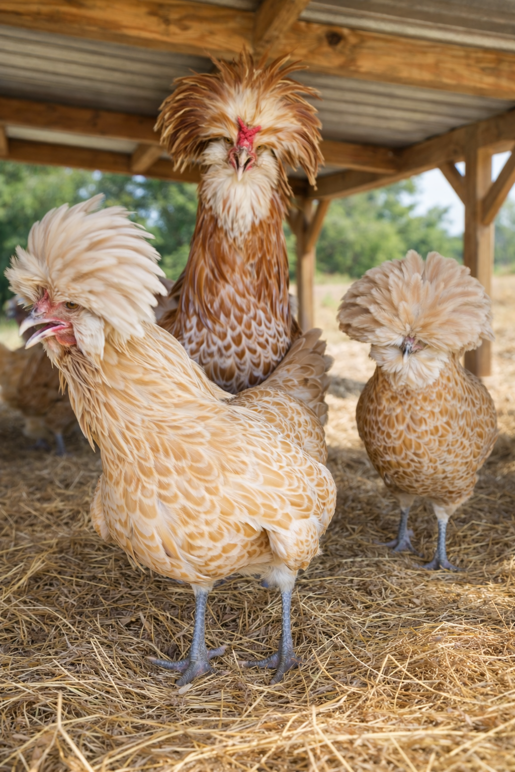 Polish Rare Variety Fertile Hatching Eggs - 4 Count - Pure Tolbunt & Buff Laced